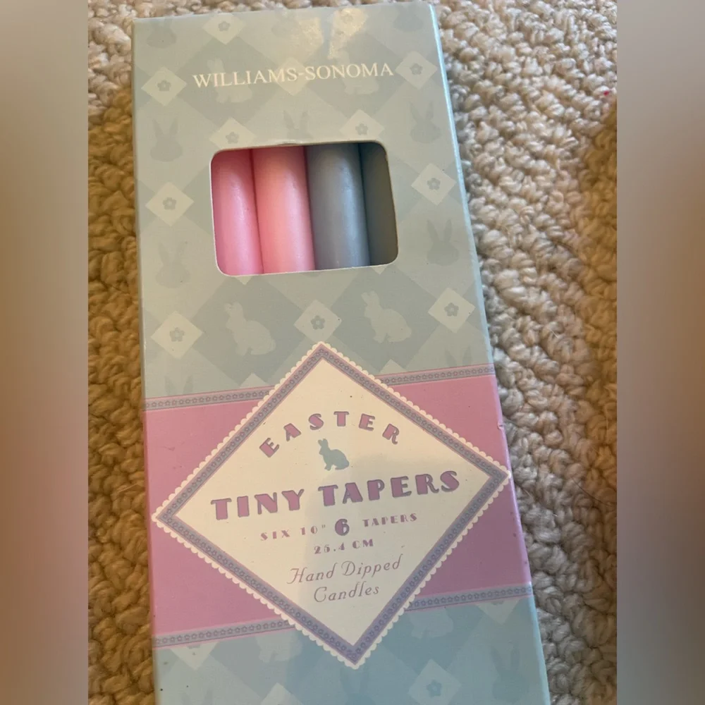 Bundle of 2 Packs Of Williams Sonoma EASTER Tiny Tapers Hand Dipped Candles
